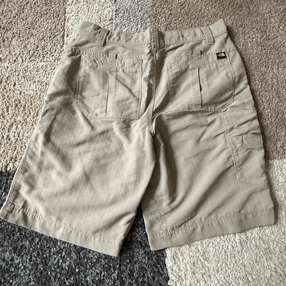 The North Face Tan Cargo Shorts with Relaxed Fit